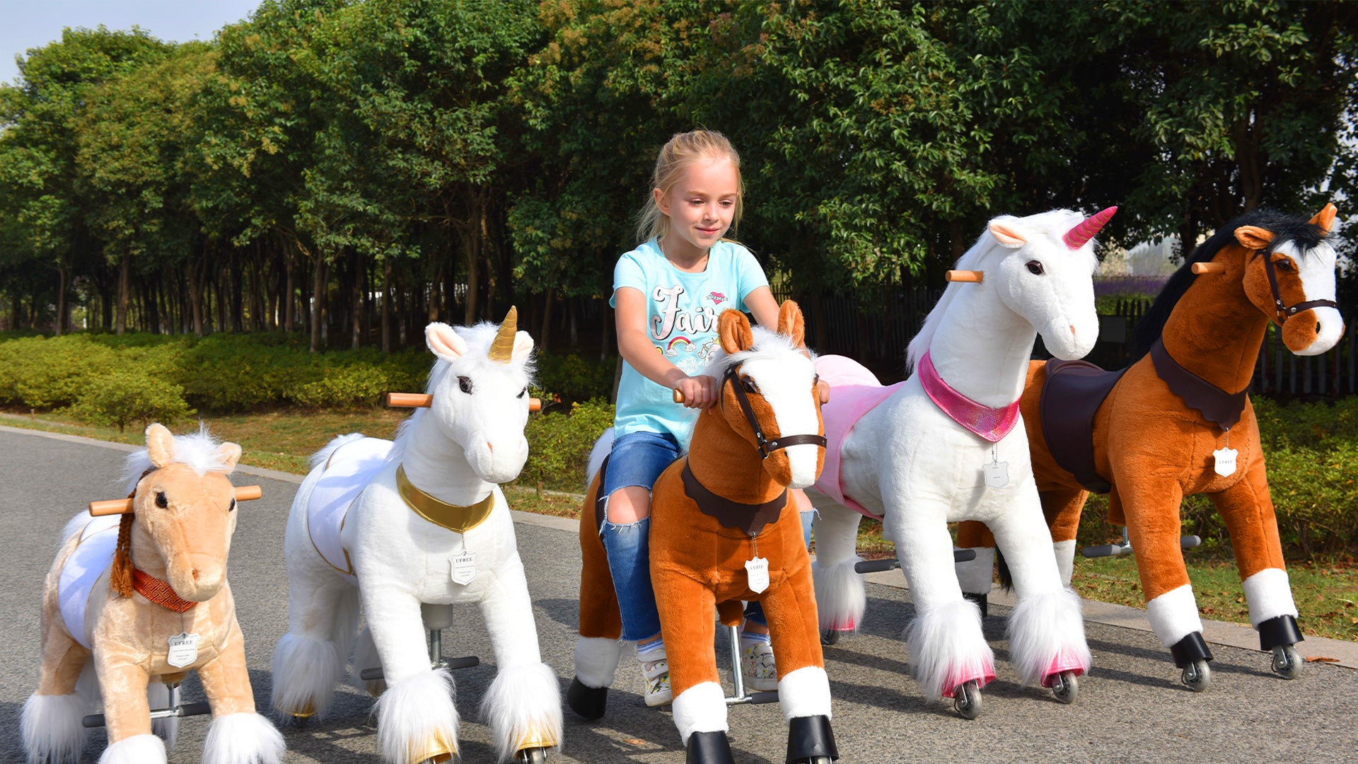 Load video: UFREE Ride on horse toys